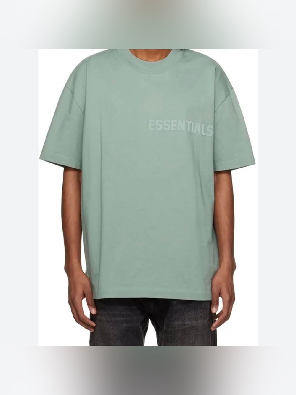 Fear of God ESSENTIALS Sycamore Green Boxy Tee Size Large New